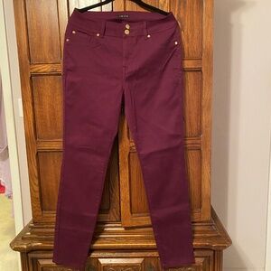 NWT Size 12 Wine/Beet Purple Colored Iman Slip into Slim Curve Appeal Jeans